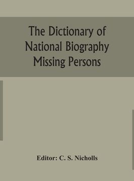 portada The dictionary of national biography Missing Persons (en Inglés)