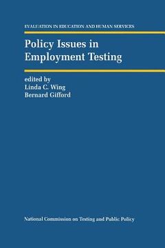 portada Policy Issues in Employment Testing (en Inglés)