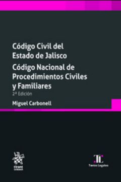 portada Código Civil del Estado de Jalisco. Código Nacional de Procedimientos Civiles y Familiares / 2 ed.