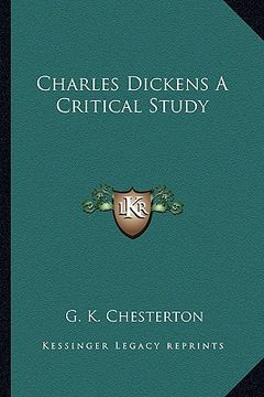 portada charles dickens a critical study (en Inglés)