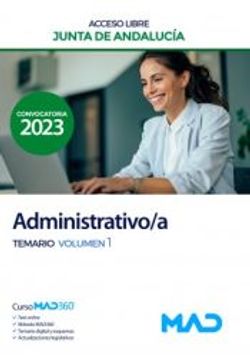 portada Administrativo/A (Acceso Libre). Temario Volumen 1 Junta de Andalucia