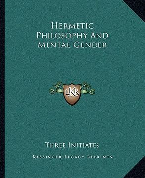 portada hermetic philosophy and mental gender (en Inglés)