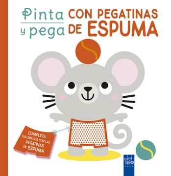 portada Pinta y pega con pegatinas de espuma. Rojo