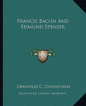 portada francis bacon and edmund spenser (en Inglés)
