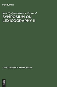portada Symposium on Lexicography ii (Lexicographica. Series Maior) (en Inglés)