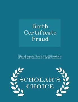 portada Birth Certificate Fraud - Scholar's Choice Edition (en Inglés)