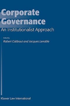 portada corporate governance: an institutionalist approach (en Inglés)