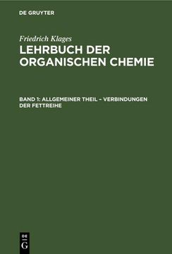 portada Allgemeiner Theil - Verbindungen der Fettreihe (in German)