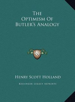 portada the optimism of butler's analogy (in English)