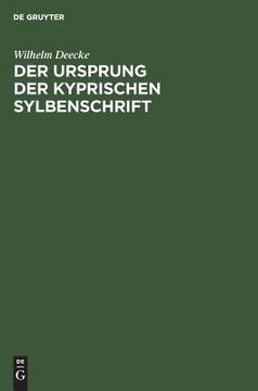 portada Der Ursprung der Kyprischen Sylbenschrift (in German)