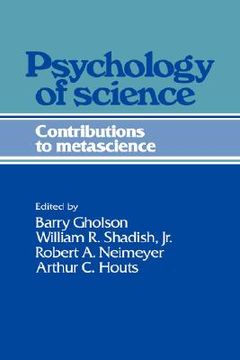 portada Psychology of Science Hardback (en Inglés)