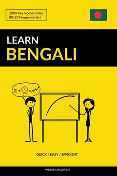 portada Learn Bengali - Quick / Easy / Efficient: 2000 Key Vocabularies (en Inglés)