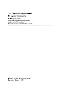 portada the legistlative process in the european community (en Inglés)