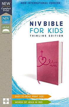 portada Niv, Bible for Kids, Leathersoft, Pink, red Letter Edition, Comfort Print: Thinline Edition (en Inglés)