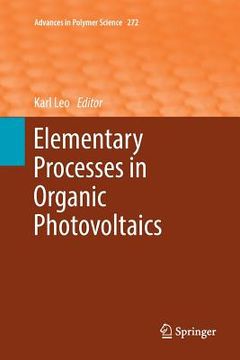 portada Elementary Processes in Organic Photovoltaics (in English)
