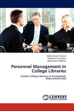 portada personnel management in college libraries (en Inglés)