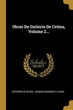 portada Obras de Gutierre de Cetina, Volume 2.