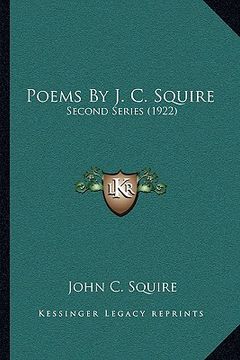 portada poems by j. c. squire: second series (1922) (en Inglés)