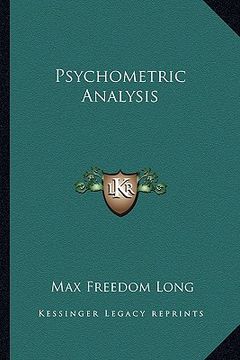 portada psychometric analysis (in English)