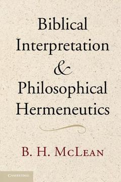 portada biblical interpretation and philosophical hermeneutics (in English)