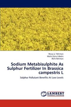 portada sodium metabisulphite as sulphur fertilizer in brassica campestris l (en Inglés)