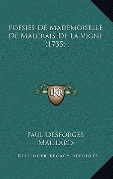 portada Poesies De Mademoiselle De Malcrais De La Vigne (1735) (en Francés)