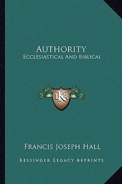 portada authority: ecclesiastical and biblical (in English)