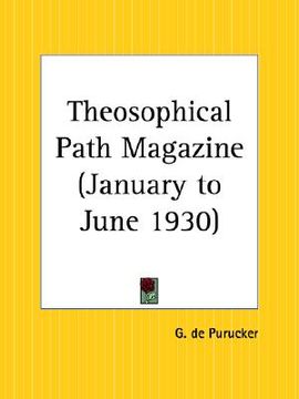 portada theosophical path magazine, january to june 1930