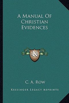 portada a manual of christian evidences (en Inglés)