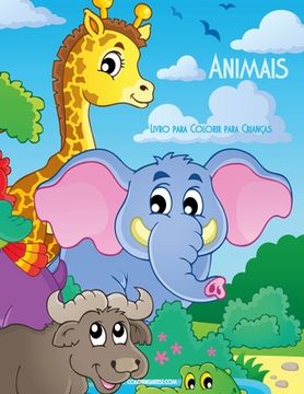portada Livro para Colorir de Animais para Crianças 1 (en Portugués)