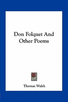 portada don folquet and other poems (en Inglés)