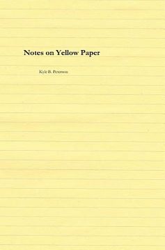 portada notes on yellow paper (en Inglés)