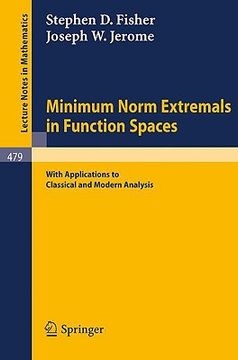 portada minimum norm extremals in function spaces (en Inglés)