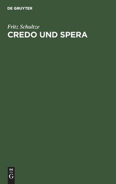 portada Credo und Spera (German Edition) [Hardcover ] 