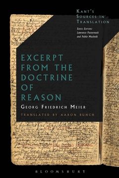 portada Excerpt from the Doctrine of Reason (in English)