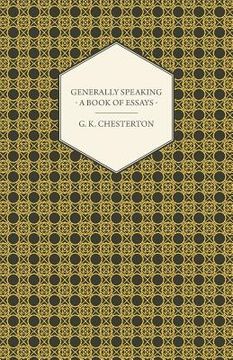 portada Generally Speaking - a Book of Essays (en Inglés)