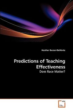 portada predictions of teaching effectiveness (en Inglés)
