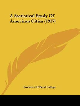 portada a statistical study of american cities (1917) (en Inglés)