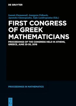 portada First Congress of Greek Mathematicians Proceedings of the Congress Held in Athens, Greece, June 25 30, 2018 (en Inglés)