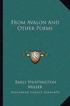 portada from avalon and other poems