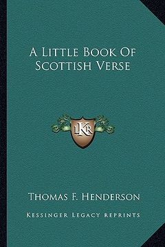 portada a little book of scottish verse (en Inglés)