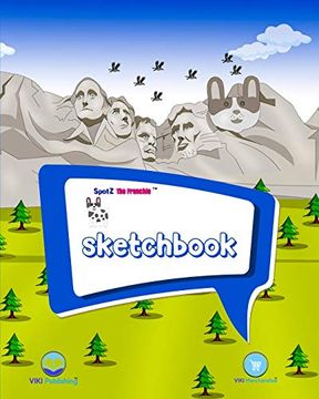 portada Spotz the Frenchie™ Sketchbook: 120 Pages - 8″X10″ - Softcover - Drawing - Writing - School - College - Notes - Branded - Office Supplies 