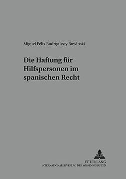 portada Die Haftung für Hilfspersonen im Spanischen Recht (Schriften der Deutsch-Spanischen Juristenvereinigung) (German Edition) (in German)