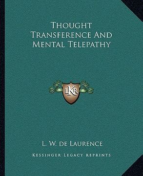 portada thought transference and mental telepathy