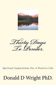 portada thirty days to ponder (en Inglés)