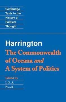 portada Harrington: 'the Commonwealth of Oceana' and 'a System of Politics' Paperback (Cambridge Texts in the History of Political Thought) (in English)
