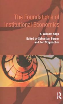 portada The Foundations of Institutional Economics (en Inglés)