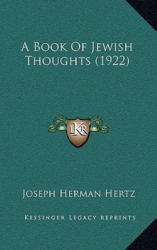 portada a book of jewish thoughts (1922) (en Inglés)