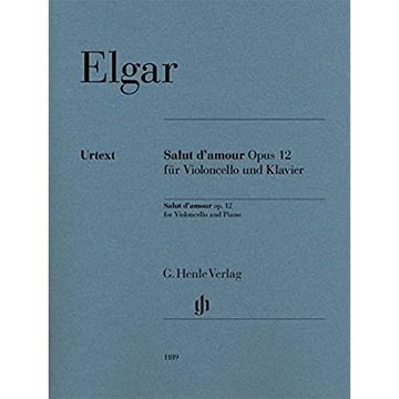 portada Elgar Salut D'amour Op12 - Cello and Piano - Urtext - Score and Parts - ( hn 1189 ): Instrumentation: Violoncello and Piano