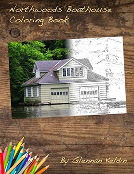portada Northwoods Boathouse Coloring Book 